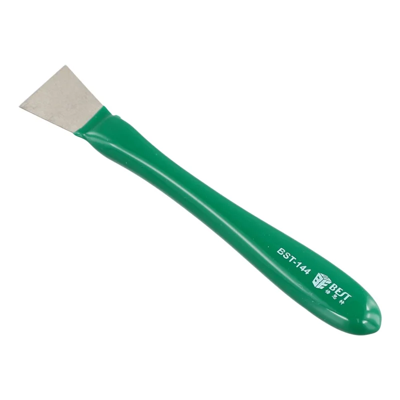 MIGLIORE BST-144 Raschietto in Metallo Non Magnetico con Manico in Gomma per la Rimozione di Adesivi, Strumento per Grattare e Fare Leva su Barattoli