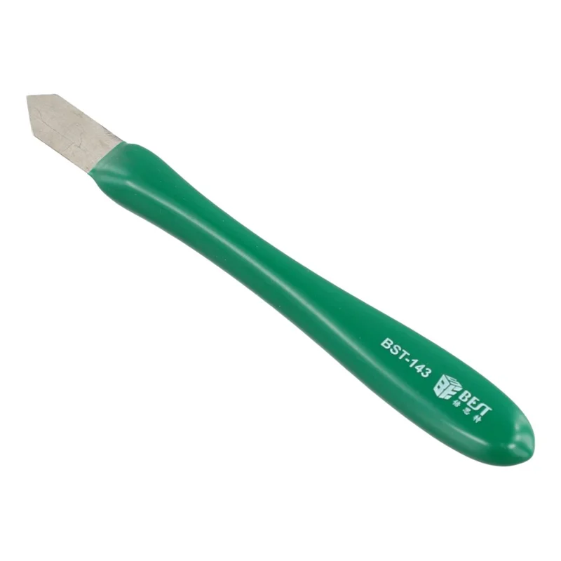 BEST BST-143 Non-Magnetic Metal Scraper Adhesive Removal Tin Prying Tool with Rubber Handle