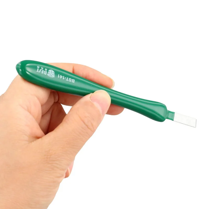 MEJOR Rascador de metal no magnético BST-141 con mango de goma para eliminar adhesivos / Raspar hojalata