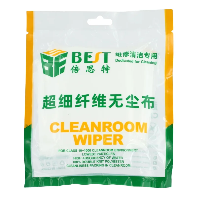 BEST BST 50Pcs / Pack Microfiber Cleaning Cloths 10CM x 10CM Lint-Free Cloth for Repair / Maintenance