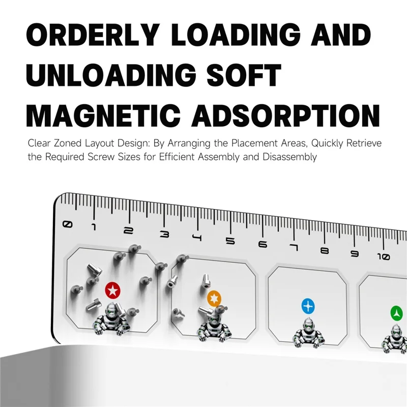 LUOWEI LW-333 Double-Sided Magnetic Screw Organizer Mat For Small Parts Storage