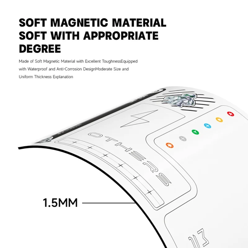 LUOWEI LW-334 Esteira Magnética para Parafusos Organizador de Parafusos de Dois Lados Almofada de Classificação de Ferramentas à Prova d'Água