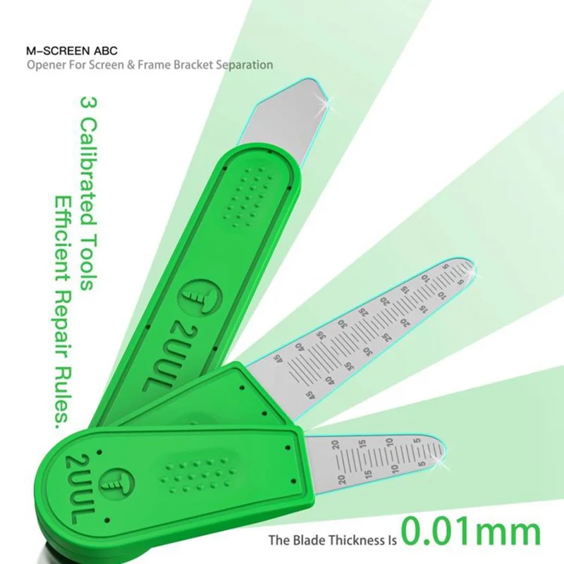 2UUL DA98 Disassembly Pry Tool Kit ABC Set Repair Opening Tools Flexible Durable Non-Slip Grip for Electronics