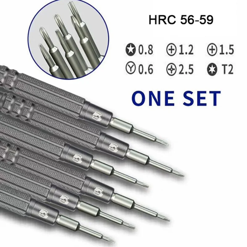 MECHANIC Mini Screwdriver for Watch / Glasses / Phone Repair Precision Tool with Magnetic Tips, Rotating Bearing - 5-Point 0.8