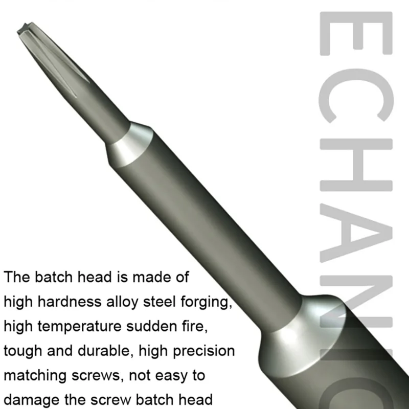 MECHANIC Mini Screwdriver for Watch / Glasses / Phone Repair Precision Tool with Magnetic Tips, Rotating Bearing - 5-Point 0.8