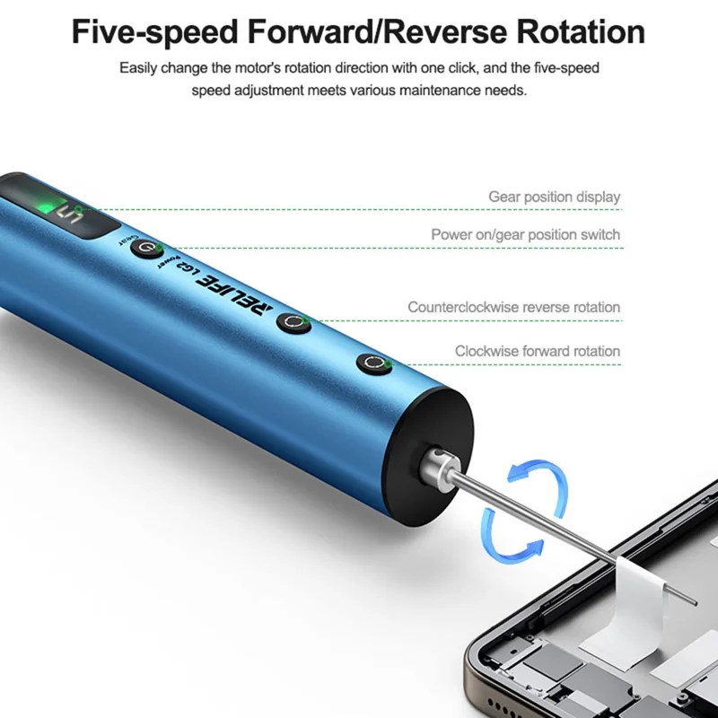 RELIFE LG2 Gear Glue Remover for Screen Repair  /  Curved Adhesive Removal with 5-Speed  /  Forward Reverse Design