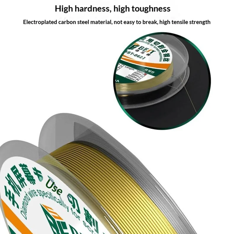 BEST BST-062 0.08mm Diamond Wire Cutting Tool Phone LCD Screen Separator Tool, Length: 100m