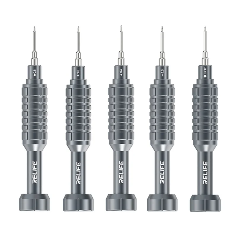 RELIFE RL-730A 5 in 1 Steel Cannon King Classic Series Aluminum Alloy Screwdriver Set with Magnetic Tip