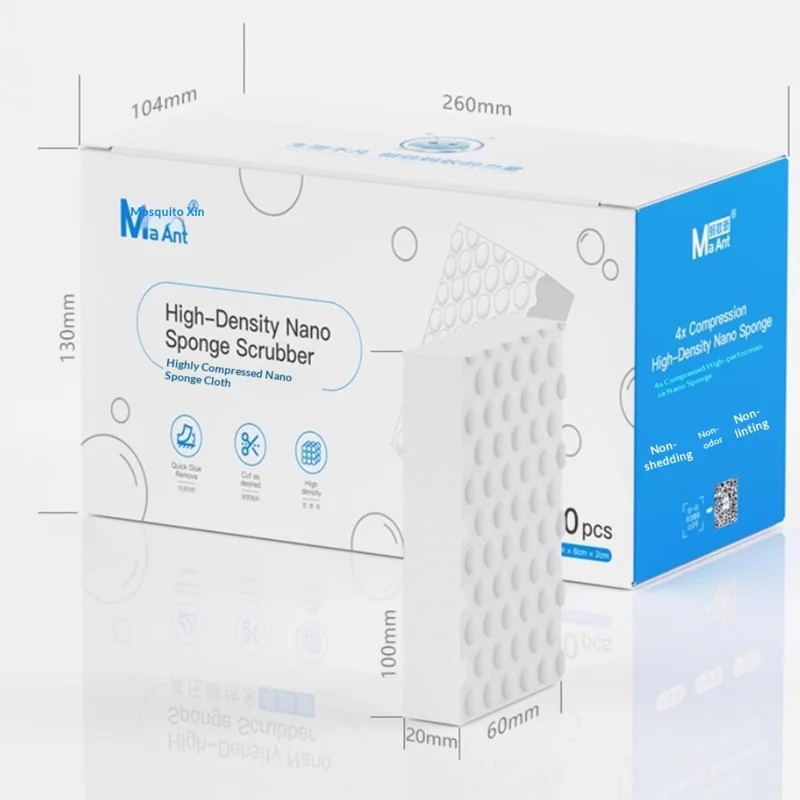 MAANT 20Pezzi Spugna Nano ad Alta Compressione Spugna per la Rimozione Rapida dell'Adesivo Gomma per Pulizia del Bordo dello Schermo del Telefono