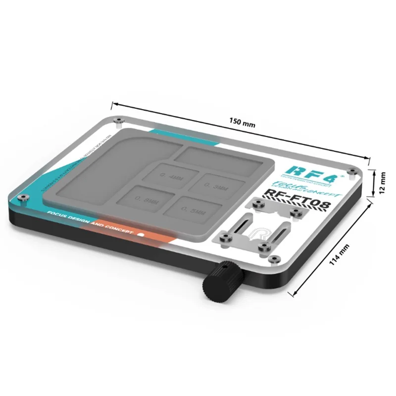 RF4 RF-FTO8 For PCB Repair Clamp Rework Station Mat with Adjustable Fixture for Delamination and Degluing