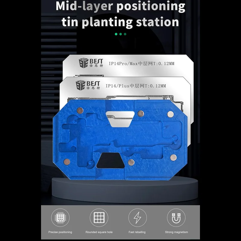 BEST BST-084 For iPhone 14 Series Magnetic Soldering Platform Precision Hole Pitch Soldering Station