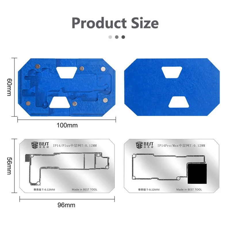 BEST BST-084 For iPhone 14 Series Magnetic Soldering Platform Precision Hole Pitch Soldering Station