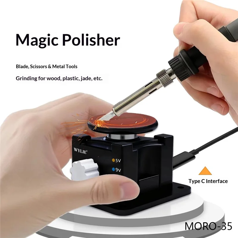 WYLIE MORO-35 Magic Polisher Outil rotatif multifonction avec vitesse réglable, machine de meulage automatique pour la réparation de couteaux