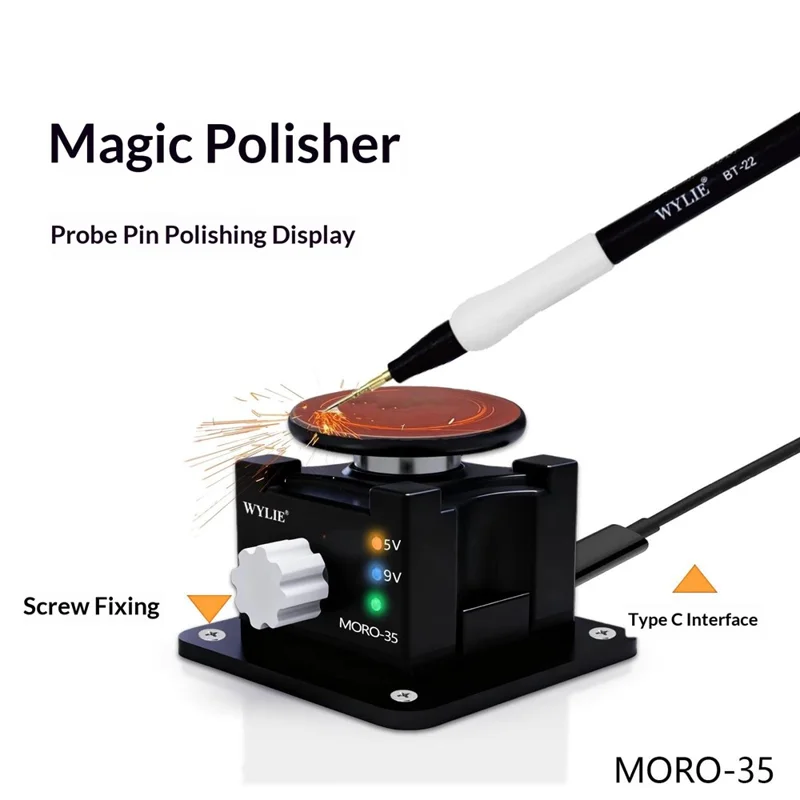 WYLIE MORO-35 Magic Polisher Outil rotatif multifonction avec vitesse réglable, machine de meulage automatique pour la réparation de couteaux