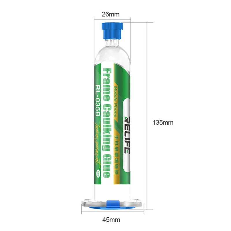 RELIFE RL-035B 30 ml, relleno para pantalla curva para teléfonos con pantalla curva, pegamento transparente elástico, impermeable y no corrosivo