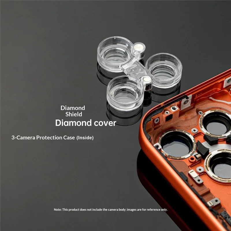MY 1 Conjunto de Proteção Traseira para Câmera para iPhone 17 Series, Tampa de Diamante com Matriz de Pontos à Prova de Poeira para Câmera