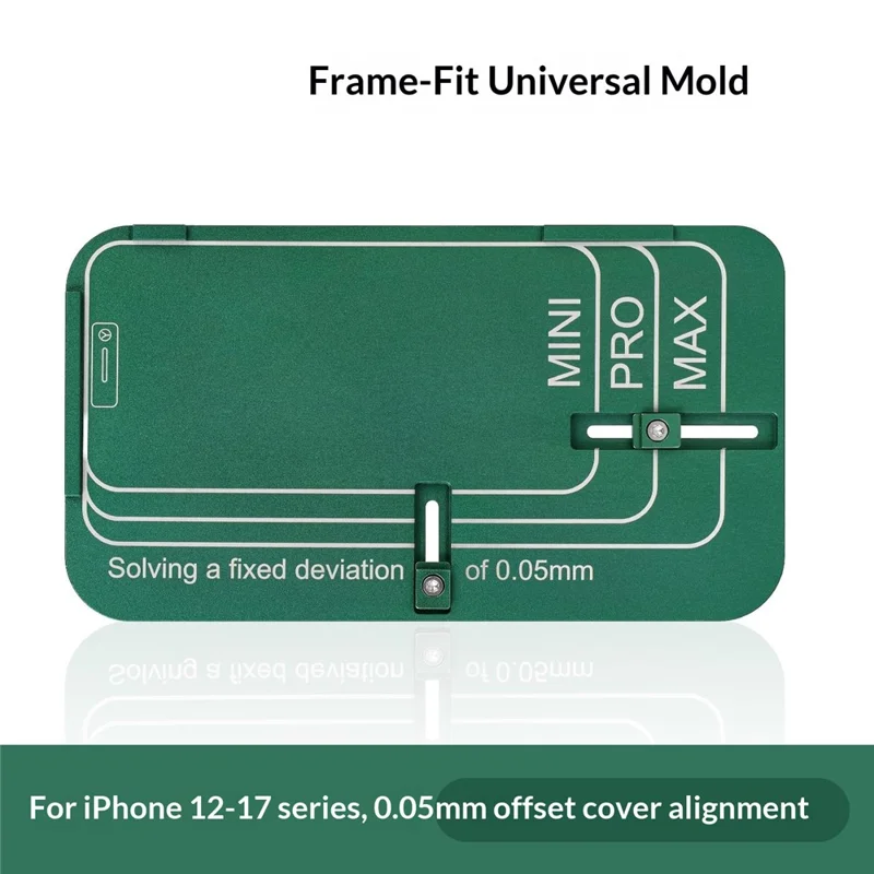 MY Universal Mold with Frame Alignment for iPhone 12-17 Series 0.5mm Cover Plate Alignment Mold