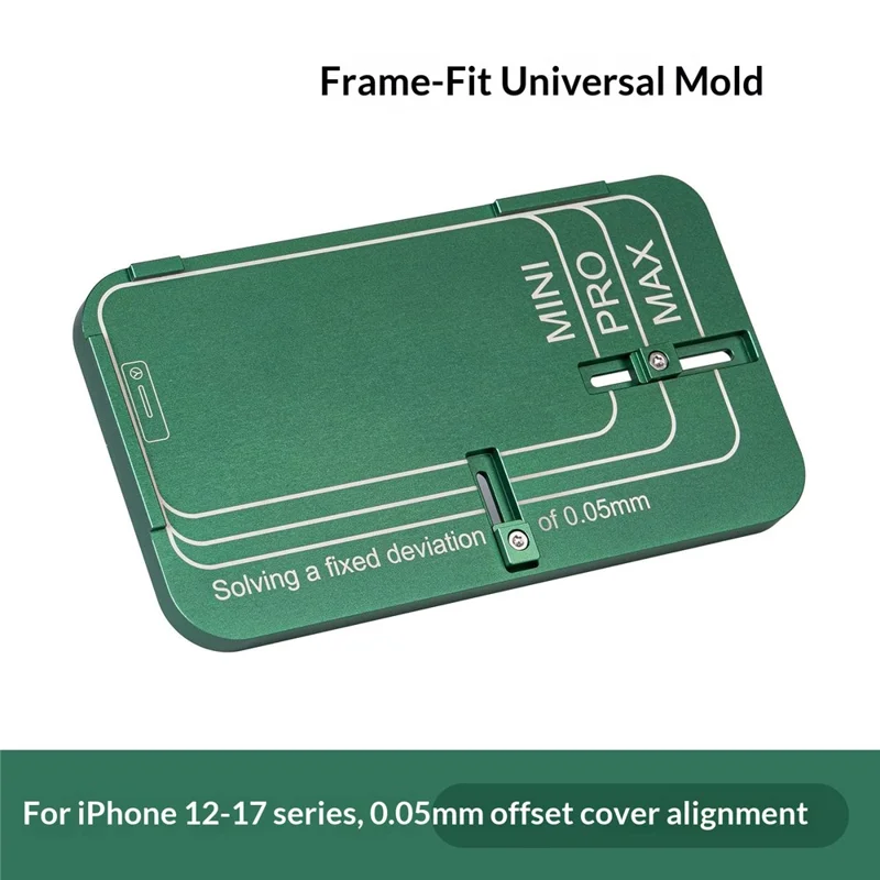 MY Universal Mold with Frame Alignment for iPhone 12-17 Series 0.5mm Cover Plate Alignment Mold