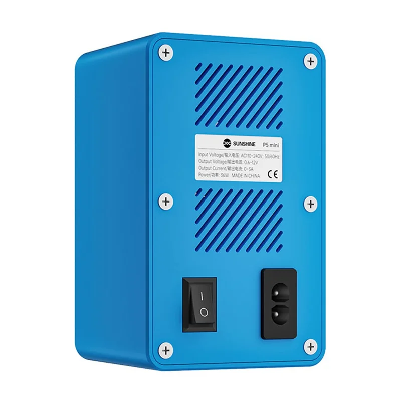 SUNSHINE P5 Mini Smart Power Supply Dual Display Intelligent Screen Dual Port 5V3A Output - EU Plug