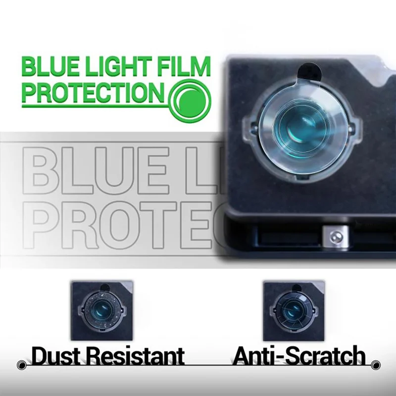 2UUL DA33 500St./Box Schutzfolie für Kameraobjektiv Blaulichtschutz ohne Rückstände - Grün