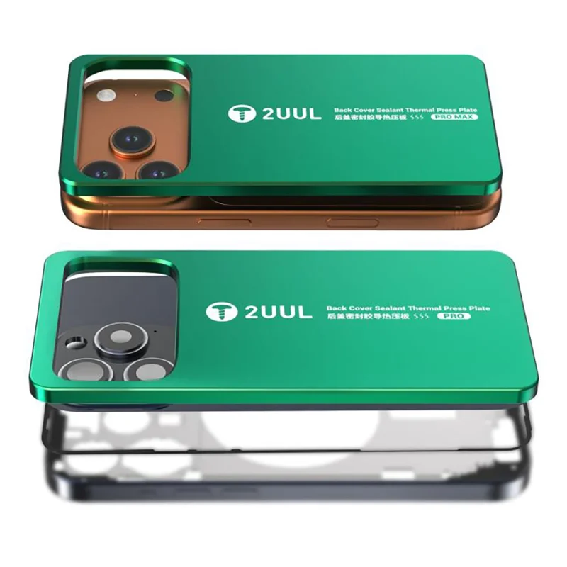 2UUL DA68 2 st till iPhone 17-seriens baklucka Tätningstermisk pressplatta - Grön