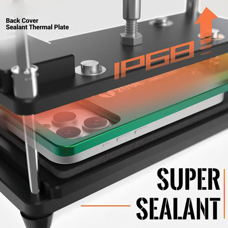 2UUL DA68 2 st till iPhone 17-seriens baklucka Tätningstermisk pressplatta - Grön