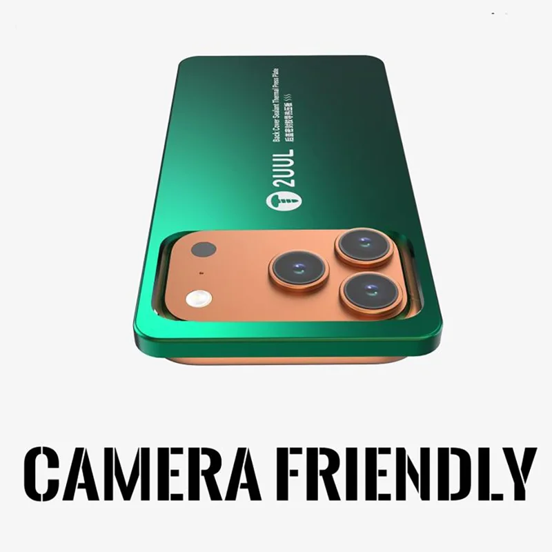 2UUL DA68 2 st till iPhone 17-seriens baklucka Tätningstermisk pressplatta - Grön