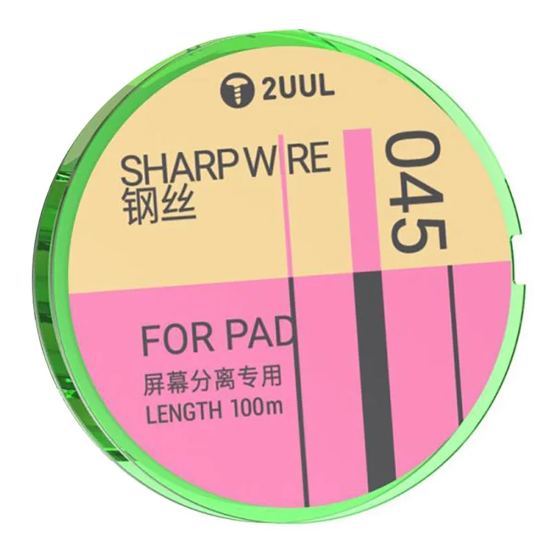 2UUL 045 GS-serie 100 m skarp tråd för avskiljning av surfplattskärm, ståltråd - Grön