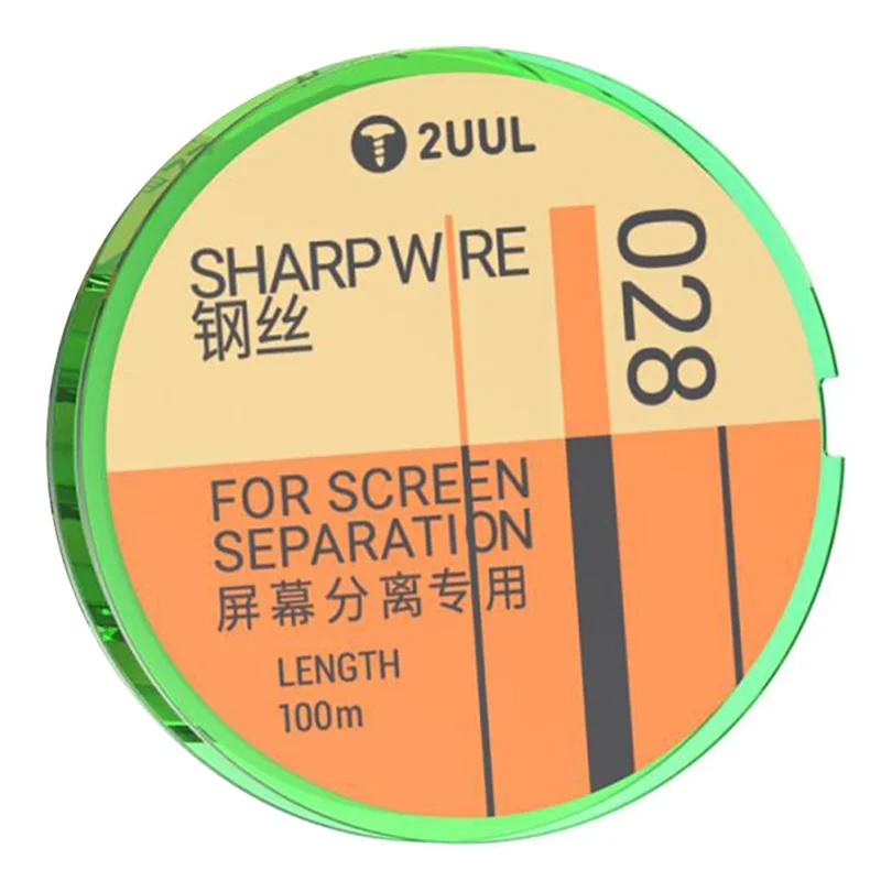 2UUL 028 GS Series 100m Sharp Wire for Curved Screen Separation Phone Repair Steel Wire - Green