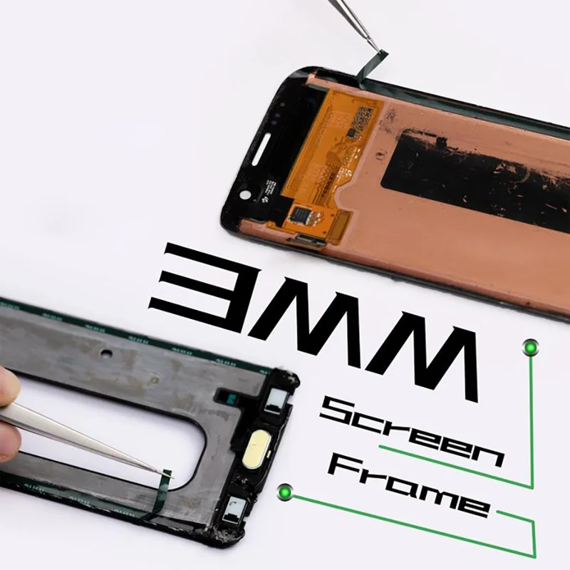 2UUL CS02 5 rullar 5 mm kuddtätningstejp för skärmram bakre lock dubbelhäftande tejplösning - Svart