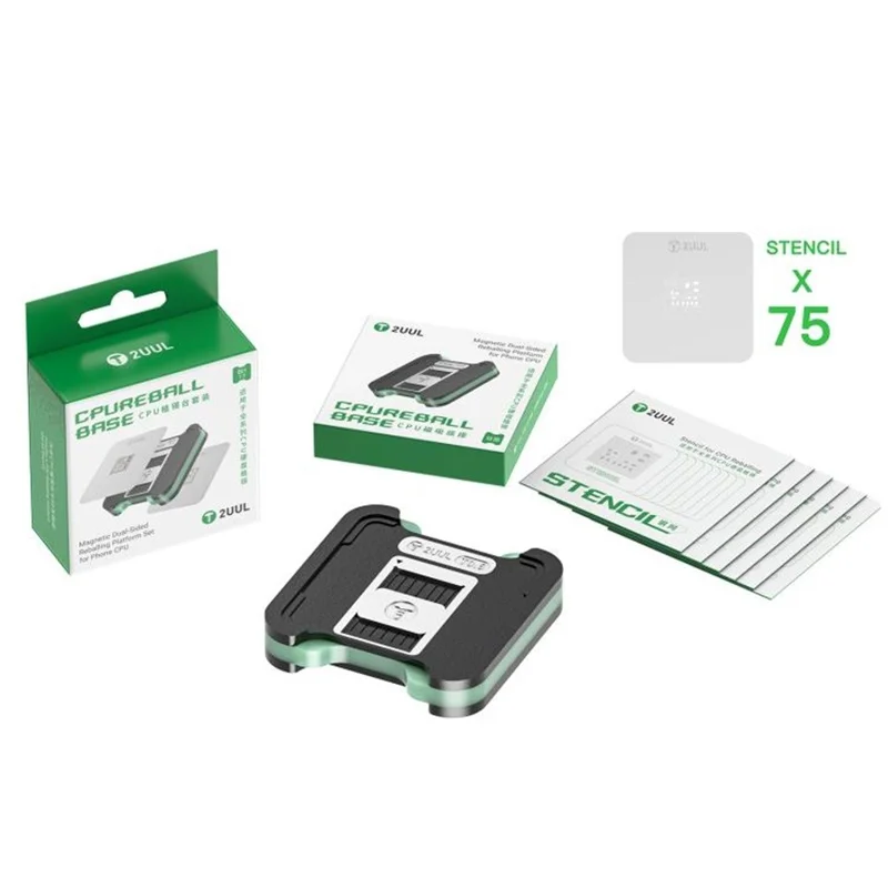 2UUL BH17 CPU Reball Base Magnetic Dual-Sided BGA Reballing Platform Set