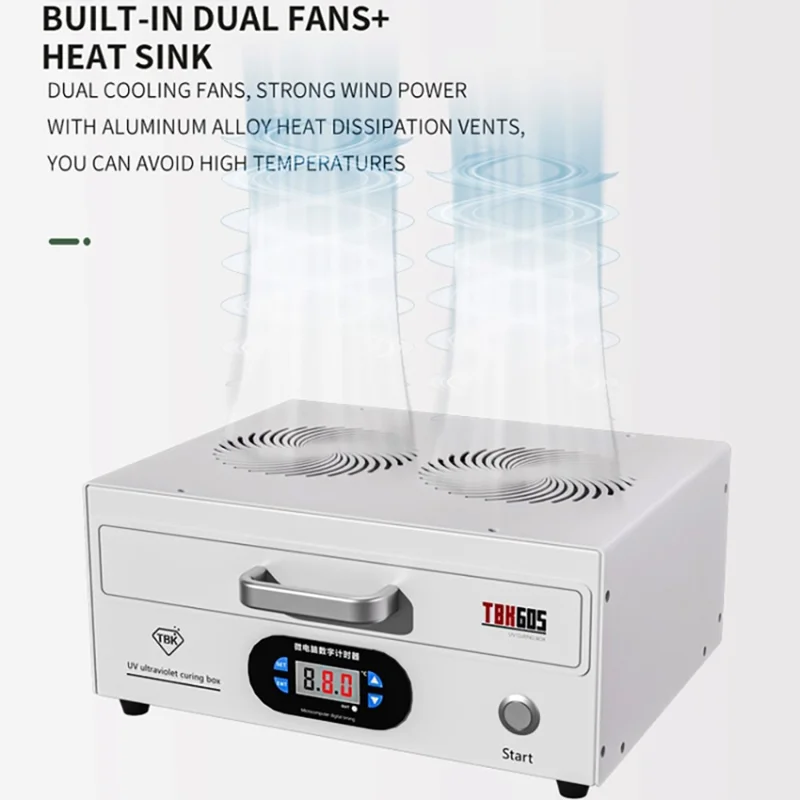 TBK605 100W Stazione di Polimerizzazione UV Box per la Riparazione dei Display del Telefono - Spina UE