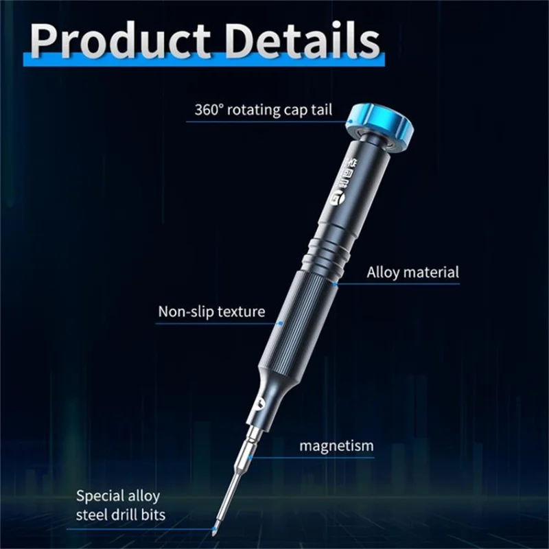 JITONGXUE JT-87 S2 Stalowy Precyzyjny Śrubokręt Bez Poślizgu do Naprawy Elektroniki - Średnia Płyta 2,5