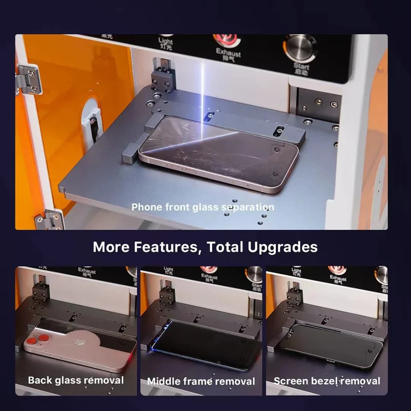 REFOX RK10 5W Cold Light UV Laser Machine Mobile Phone Screen Separator Back Glass Removal Tool - EU Plug