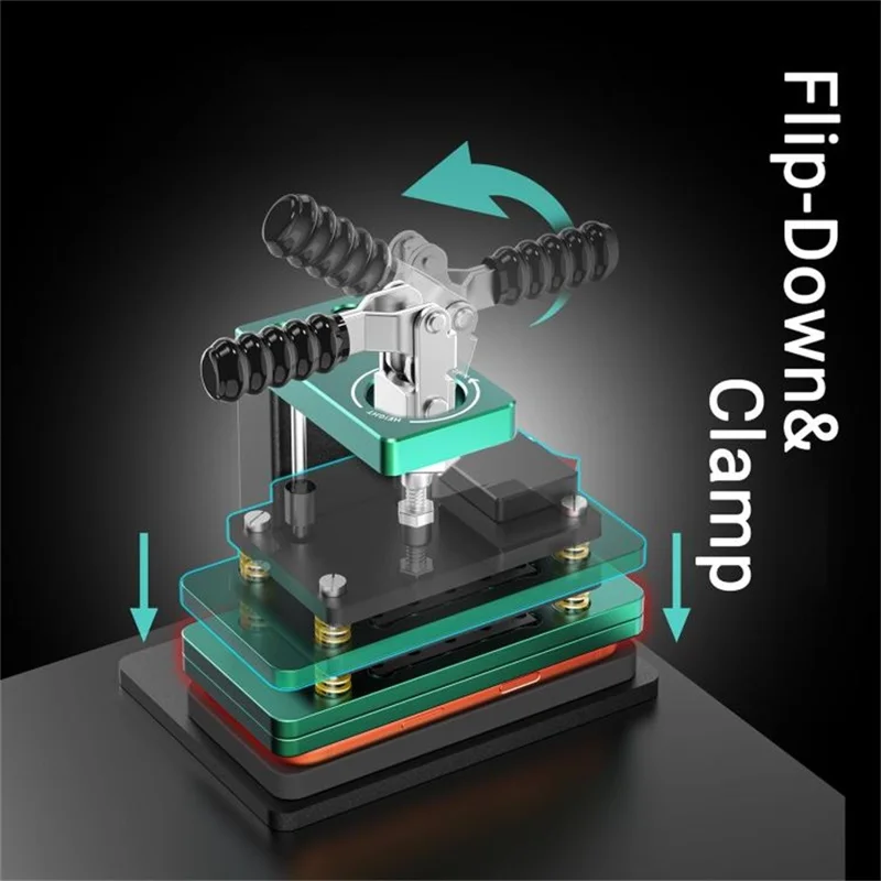 2UUL DA07 Mini Heating Press Station For iPhone Screen  /  Back Cover  /  Frame Repair Hot Pressing - EU Plug