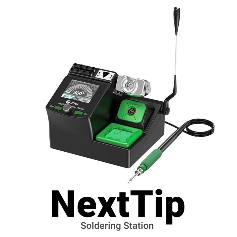 2UUL NT210 NextTip Stazione saldante 80 W Compatibile con Impugnature C115 / C210 / C245 Riscaldamento rapido Display HD - Spina UE