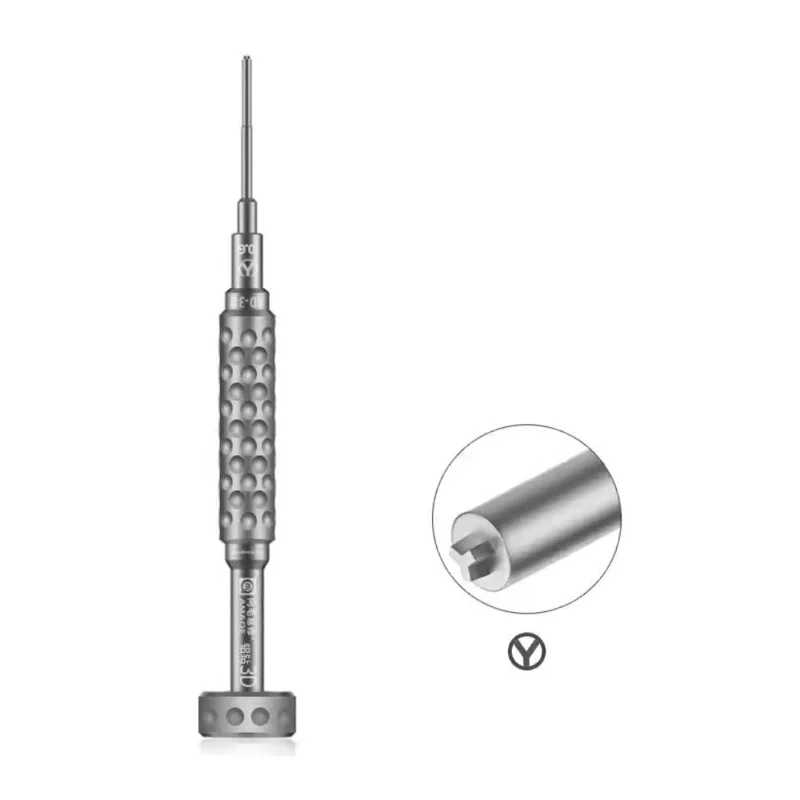 AMAOE AD-3D Precision Screwdriver Bits with Anti-Slip Aluminum Handle Strong Magnetic For Electronic Device Repair - Y-Shape 0.6