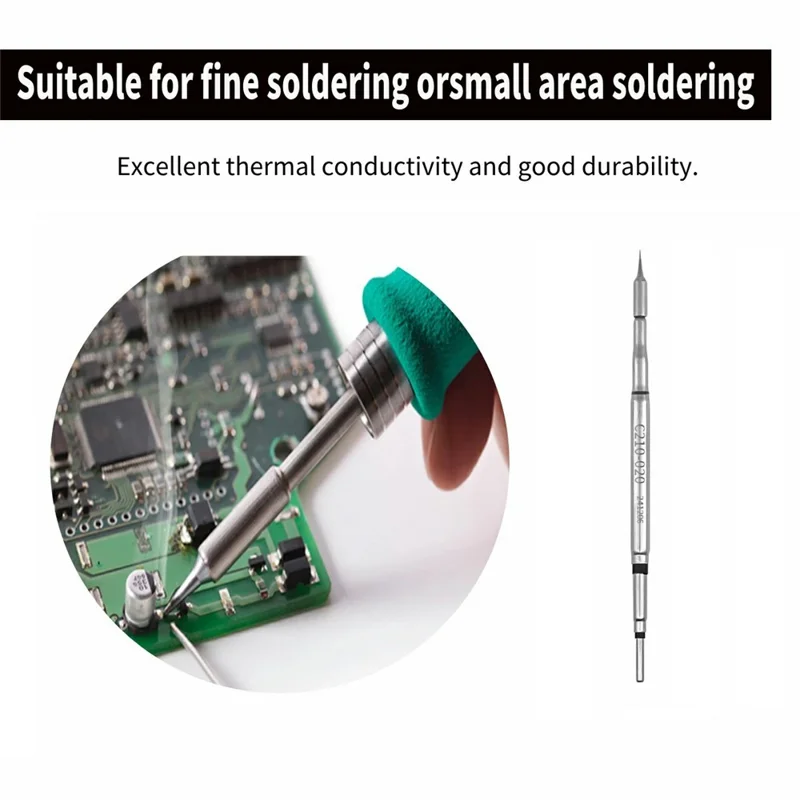 Наконечник паяльника JBC C210 с интегрированным нагревательным элементом для точной пайки электроники — заточенный наконечник C210-002H