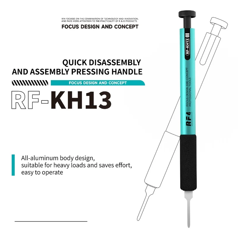 Uchwyt do skrobaka RF4 RF-KH13A z mechanizmem szybkiej wymiany i przyciskiem, konstrukcja z pełnego aluminium