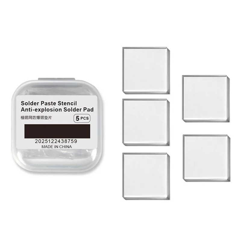 SUNSHINE 5 STK Lødestensil Højtemperaturbestandig Eksplosions- og Sprøjtbeskyttende Glasplade – Transparent