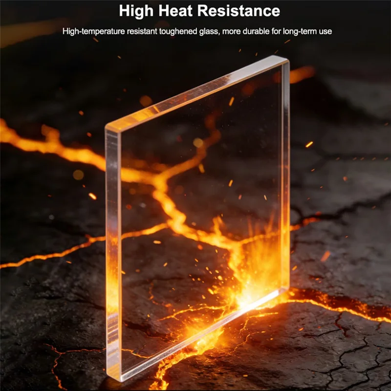 SUNSHINE 5 STK Lødestensil Højtemperaturbestandig Eksplosions- og Sprøjtbeskyttende Glasplade – Transparent