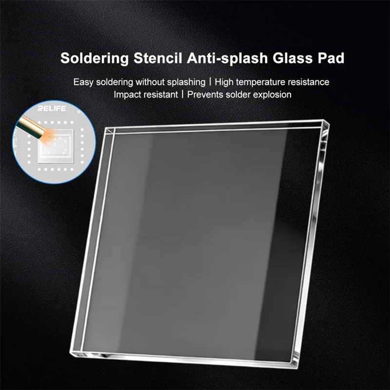 SUNSHINE 5 STK Lødestensil Højtemperaturbestandig Eksplosions- og Sprøjtbeskyttende Glasplade – Transparent