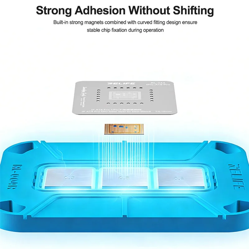 RELIFE RL-004R Curved Magnetic Soldering Pad Soft Heat Resistant For CPU Chips  /  Hard Drive IC Soldering - Blue