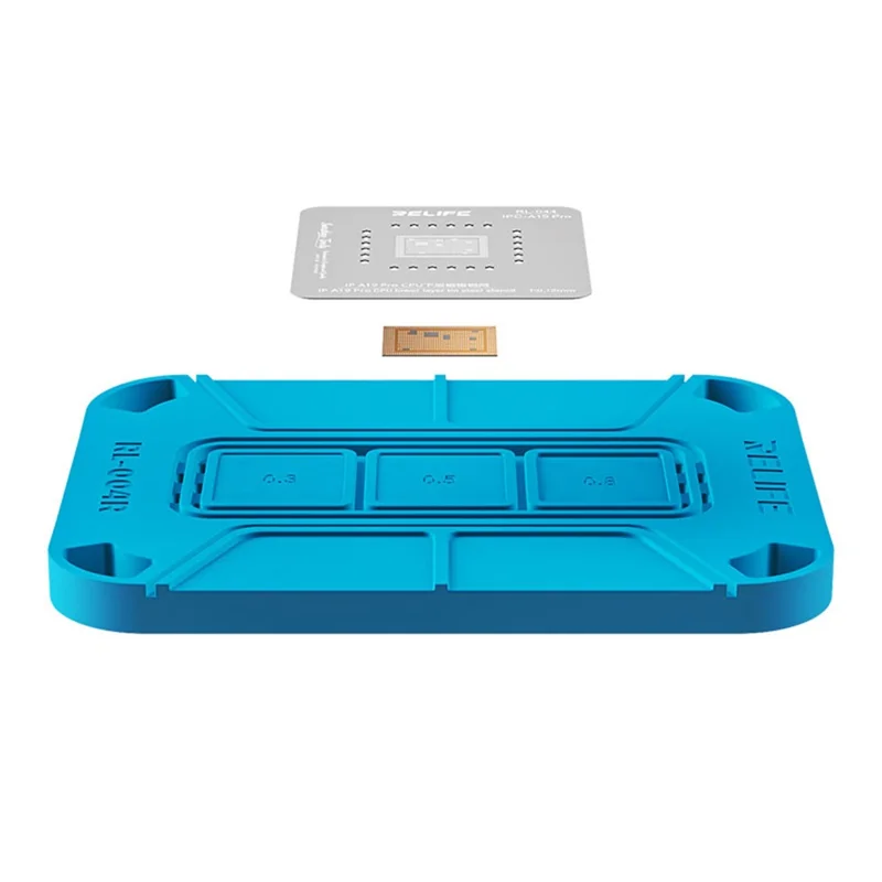 RELIFE RL-004R Curved Magnetic Soldering Pad Soft Heat Resistant For CPU Chips  /  Hard Drive IC Soldering - Blue