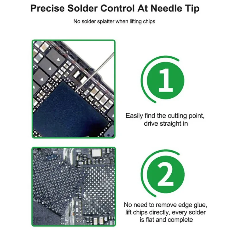 Kit de Agulhas Precisas RELIFE TX3 para Levantamento de Chips para Reparação Eletrónica - Azul