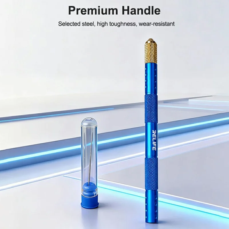 Kit de Agulhas Precisas RELIFE TX3 para Levantamento de Chips para Reparação Eletrónica - Azul