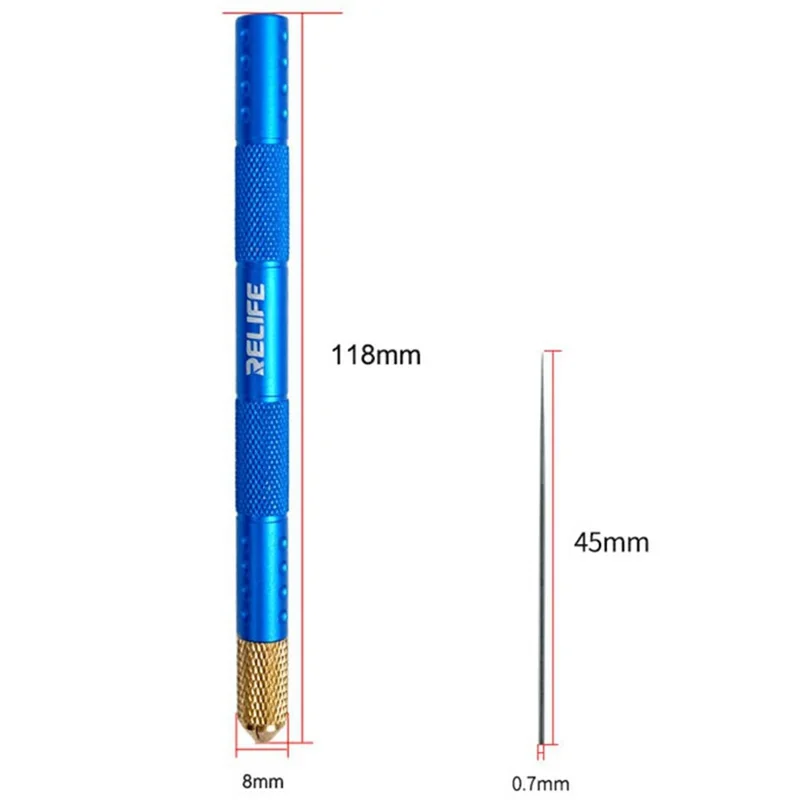 Kit de Agulhas Precisas RELIFE TX3 para Levantamento de Chips para Reparação Eletrónica - Azul