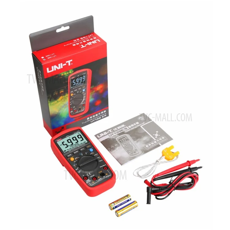 UNI-T UT139E Multímetro Digital True RMS de 6000 conteos DMM LPF LOZ Detector NCV