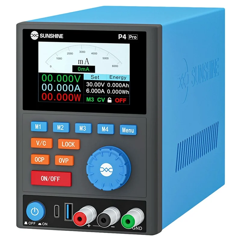 Fonte de Alimentação CC Controlada Digitalmente SUNSHINE P4 Pro, Saída de Alta Frequência 30V 6A, Memória de Quatro Níveis - Tomada UE