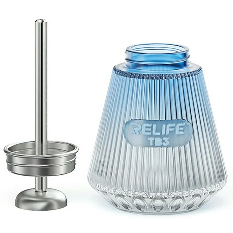 RELIFE TB3 Copper Core Pump Solvent Bottle 150ml Press Dispense Storage Device For PCB Cleaner Alcohol - Blue